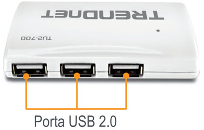 HUB USB 2.0 Trendnet TU2-700, 7 portas c/ fonte AC