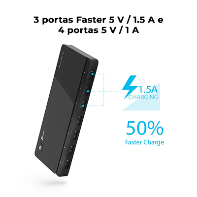 HUB USB 3.0 TP-Link UH700, c/ 7 portas com fonte