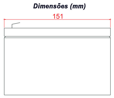 Bateria p/ Alarme 12V Unipower UP12 Alarme 4Ah