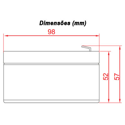 Bateria chumbo-acido Unipower UP1213 12V, 1.3Ah F187