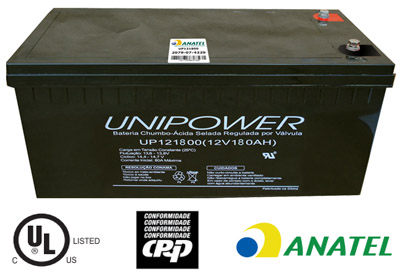 Bateria chumbo-acido Unipower UP121800, 12V 180Ah M8 V0