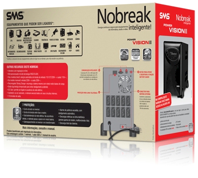 Nobreak SMS Power Vision II 3 KVA (1860W), bivolt/115V