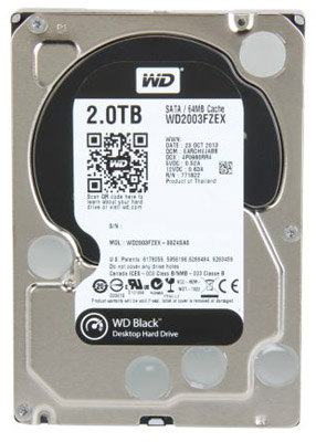 HD SATA3 3,5 pol. 2TB WD Black WD2003FZEX 64MB cache 