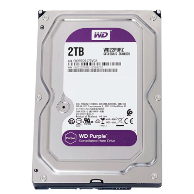 HD p/ DVR NVR WD WD22PURZ Purple 2TB 256MB SATA III