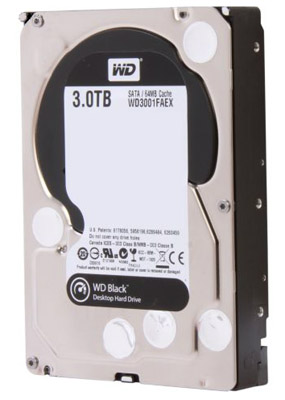 HD SATA3 3,5 pol. 3TB WD Black WD3001FAEX 64MB cache 