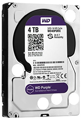 HD p/ DVR NVR 4K WD WD40PURZ Purple 4TB 64MB SATA 6GBps