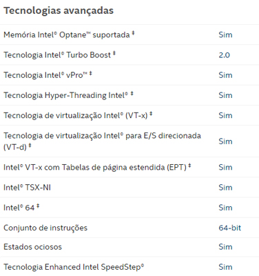 Processador Xeon E3-1240v6 3.7GHz 6MB cache LGA-1151