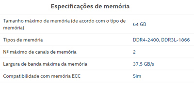 Processador Xeon E3-1240v6 3.7GHz 6MB cache LGA-1151