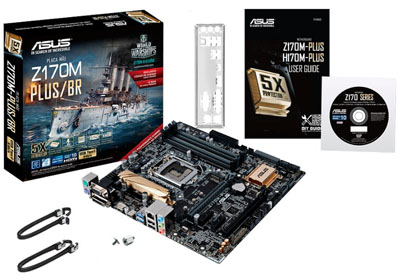 Placa me Asus Z170M-PLUS/BR LGA-1151 DDR4 VGA HDMI DVI