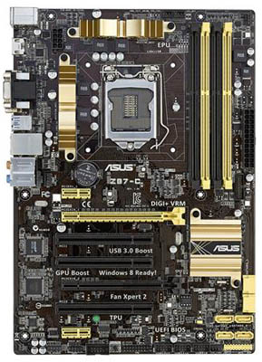 Placa me Asus Z87-C p/ LGA-1150 p/ i7 i5 i3, 4G