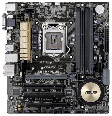 Placa me Asus Z97M-PLUS/BR, Intel LGA1150 VGA DVI HDMI