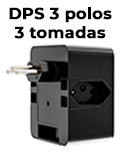 Protetor de surto DPS c/ 3 tomadas Clamper 680V 1500J 18KA2