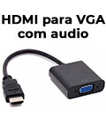 Conversor HDMI macho p/ VGA fmea Tblack 1.170.188 20cm udio P29