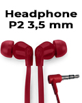 Headphone HP 100 1KF56AA Essential vermelho P2 de 3,5mm