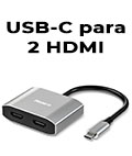 Conversor USB-C para HDMI 4K duplo Comtac 20119483