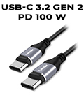 Cabo USB-C 3.2 Gen2 macho x macho 10Gbps 100W Comtac 20129478 com 1 m#7