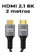 Cabo HDMI macho x macho 2.1 8K Comtac 22129400-R.01 com 2 metros