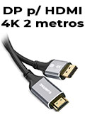 Cabo adaptador DisplayPort p/ HDMI 4K Comtac 22129476 com 2 metros