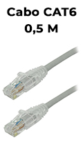 Patch cord U/UTP CAT6 Furukawa Giga T568A/B cinza 0,5m2