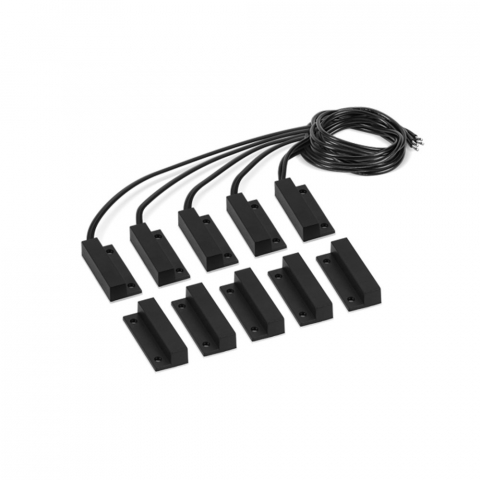 Sensor de abertura com fio xas sobrepor black (pacote c/ 5 pe�as) - in2