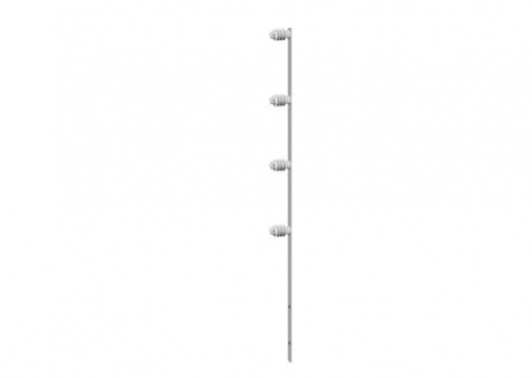 Haste de aluminio chata c/ 4 isoladores - intelbras2