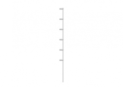 Haste de aluminio chata c/ 6 isoladores - intelbras