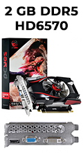 Placa v�deo PCyes Radeon HD6570 2GB DDR5 VGA DVI HDMI2