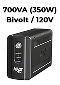 Nobreak 700VA (350W) NHS mini 4 bivolt/120V bat 7Ah