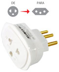 Adaptador de tomada nova para antiga 3 polos Daneva