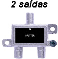 Splitter de cabo coaxial antena p/ 2 TVs 5~1050MHz