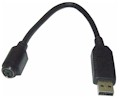 Cabo adaptador PS/2 para USB liga-se perif. PS/2 na USB