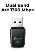 Adaptador USB rede Ethernet TP-Link T3U Archer AC1300