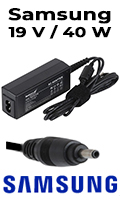 Fonte p/ noteb. Samsung 19V 2,1A 40W Pino 3.0mm - 1.1mm