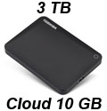 HD externo 3TB Toshiba Canvio Connect II USB3 c/ Cloud