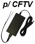 Fonte energia p/ CFTV MCM 12,8V 2,5A Conector P4 2,1mm