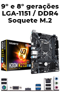 Placa me Gigabyte H310M M.2 LGA-1151 DDR4 c/ M.2 USB31