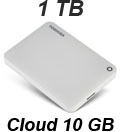 HD externo 1TB Toshiba Canvio Connect II USB3 c/ Cloud