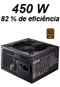 Fonte 450W reais Cooler Master MWE450 80 Plus bronze