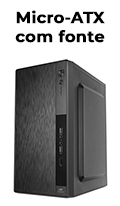 Gabinete micro-ATX C3Tech MT-31V2BK com fonte de 200W