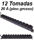 Rgua PDU 12 tomadas p/ rack de 19 poleg. Gerp 20A 2,3m