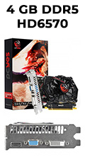 Placa vdeo PCyes Radeon HD6570 4GB DDR5 DVI HDMI VGA