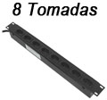 Calha PDU 8 tomadas DualLux 19 pol. rack 110/220V, 16A