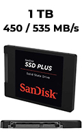 SSD 1000GB Sandisk SDSSDA-1T00-G27 SSD Plus 450MB/535MB/s 20X