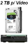 HD 2TB SATA3 p/ video DVR, NVR Seagate Skyhawk 5900RPM