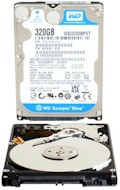 HD de Notebook 320GB, SATA Western Digital WD3200BPVT