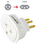 Adaptador plugue antigo 2p+T p/ nova Leaders. 7118, 10A#98