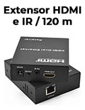 Extensor HDMI e IR amplif. 120m p/ cabo UTP 