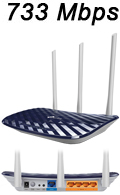 Roteador dual band TP-Link Archer C20 AC750 433+300Mbps