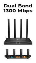 Roteador Wi-Fi TP-Link Archer C6 Mesh Gigabit AC1300