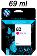 Cartucho de tinta HP 82 C4912A, Magenta, 69 ml#98